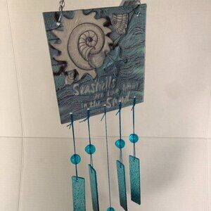 NWT Cota Global Seashells in the Sand with glass Wind Chime #G6